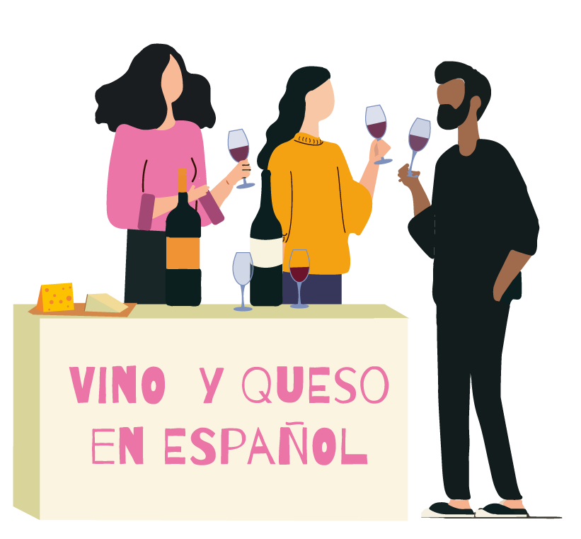 wine and cheese in spanish